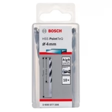 Сверла по металлу BOSCH 2.608.577.208 HSS PointTeQ 4 мм из быстрорежущей стали по DIN 346 10 шт