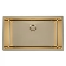 Мойка QUADRIX MONARCH 60 GOLD 740x400x200 в компл. с выпуском без сифона,