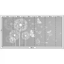 Фотообои / флизелиновые обои Одуванчики 5,6 x 2,7 м