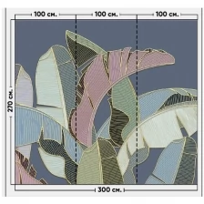 Фотообои / флизелиновые обои Банановые листья 3 x 2,7 м