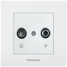 Розетка телев. Panasonic Karre Plus WKTC04612WH-RU проходная скрыт. IP20 белый (упак.:1шт)